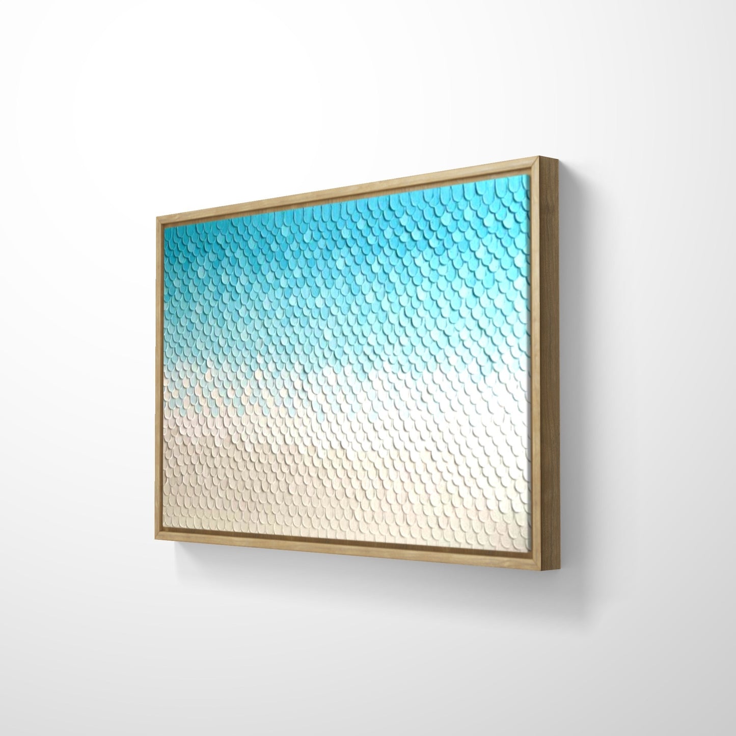 Ombre Effect Textured Art - Aqua