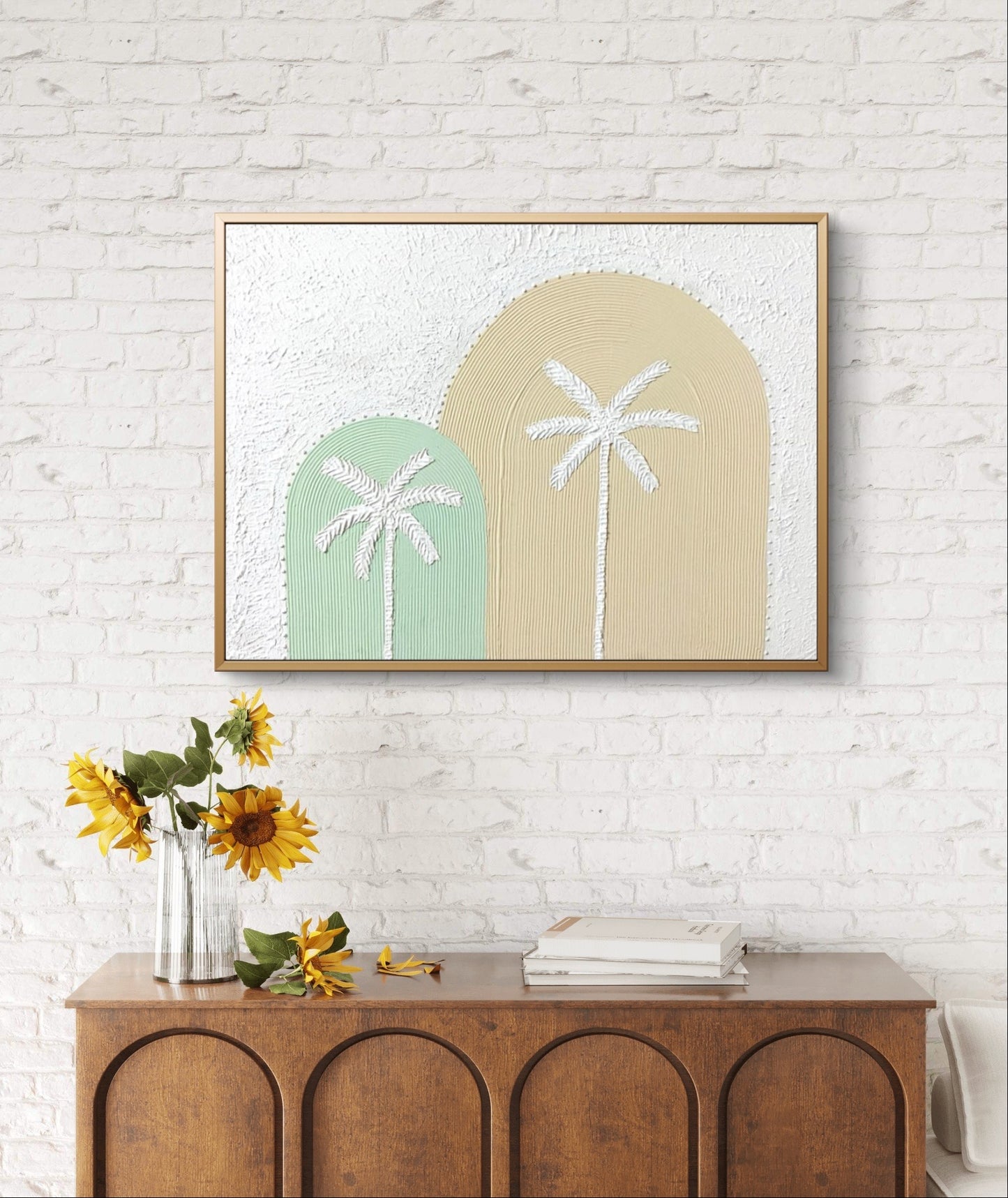 Palm Tree Texture Art - Ocean