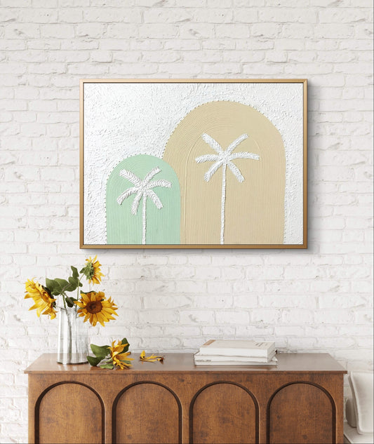 Palm Tree Texture Art - Ocean