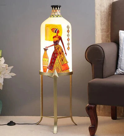 Belly Lady Hand Painted Floor Lamp