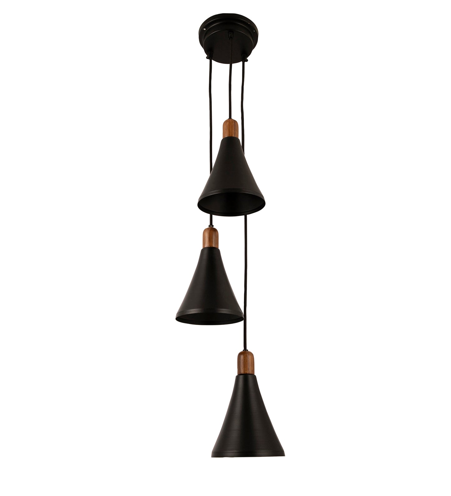 Sonnico Wood 3 Cluster Pendant Light