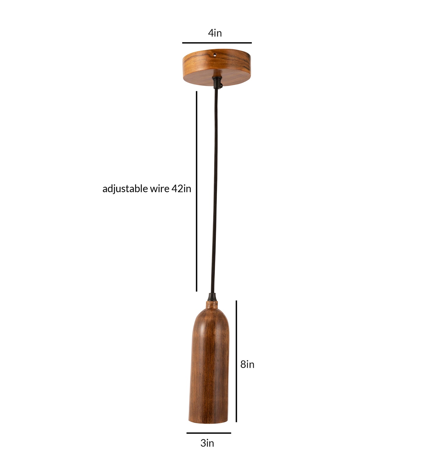 Cedar Teak Wood Pendant Light