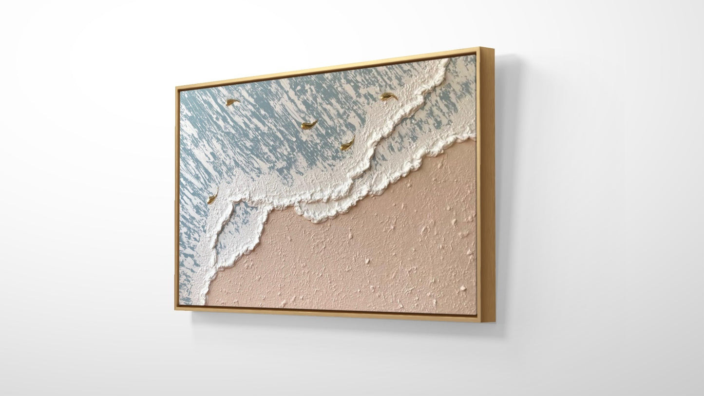 Golden fish in the surf