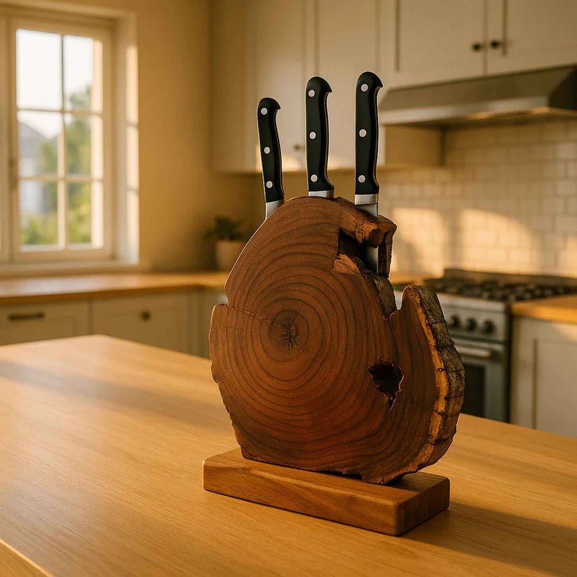 Live Edge Magnetic Knife Block