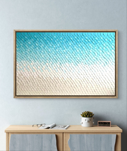 Ombre Effect Textured Art - Aqua