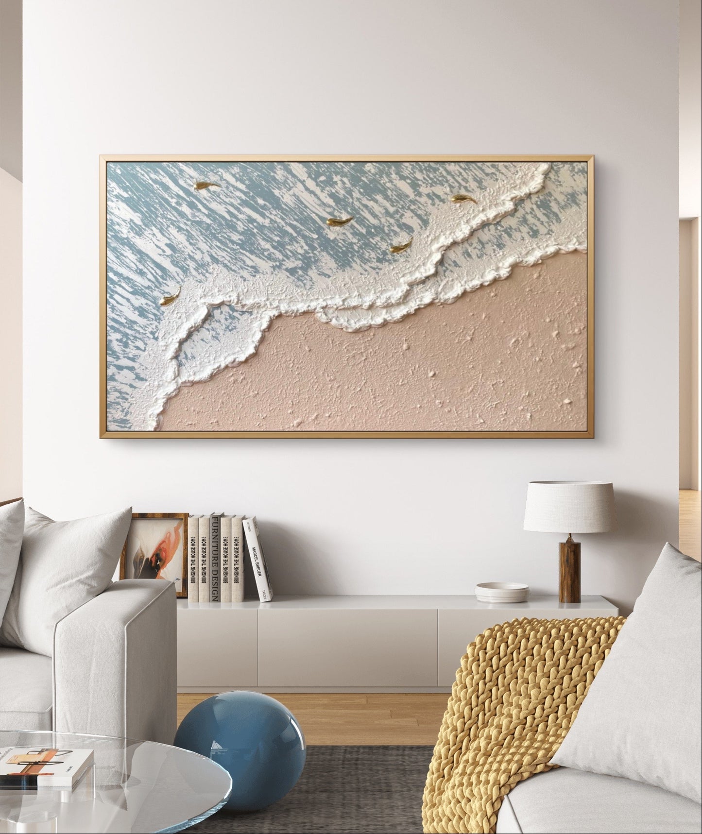 Golden fish in the surf