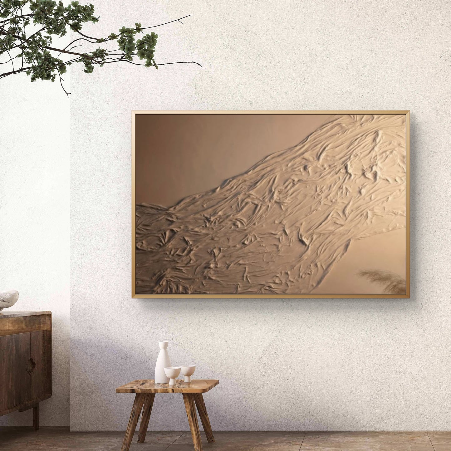 Brown Fabric Art