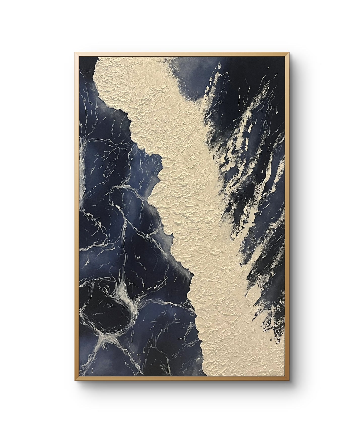 Tide Break” – Textured Ocean Abstract Painting