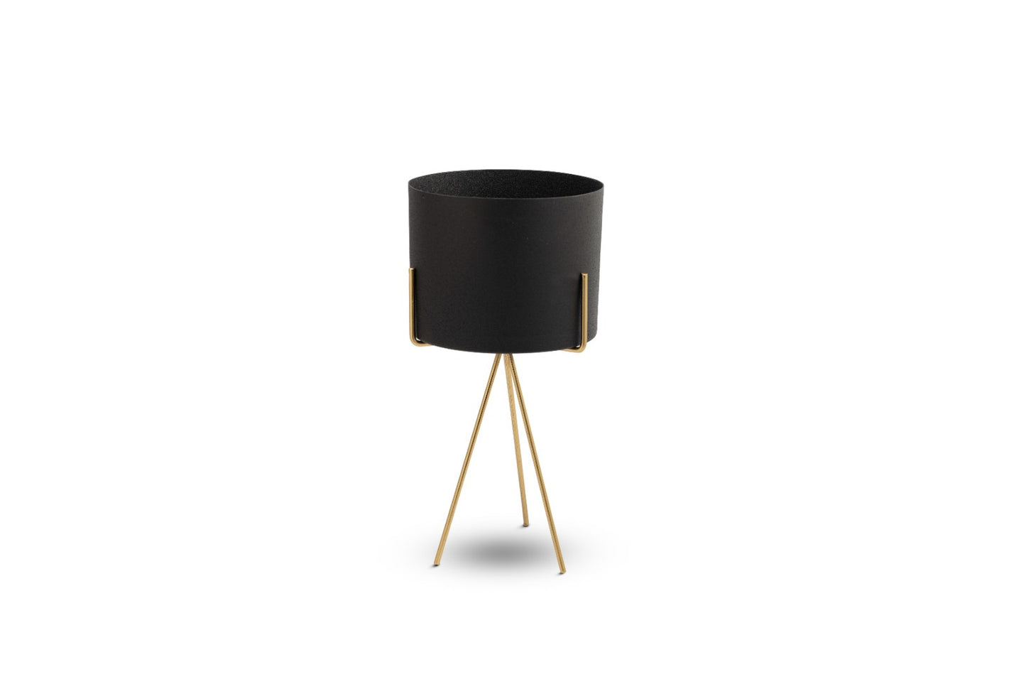 Noir and Gilt Metal Planter