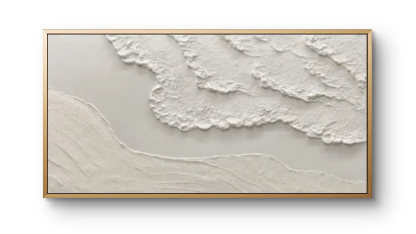 White Waves Texture Art