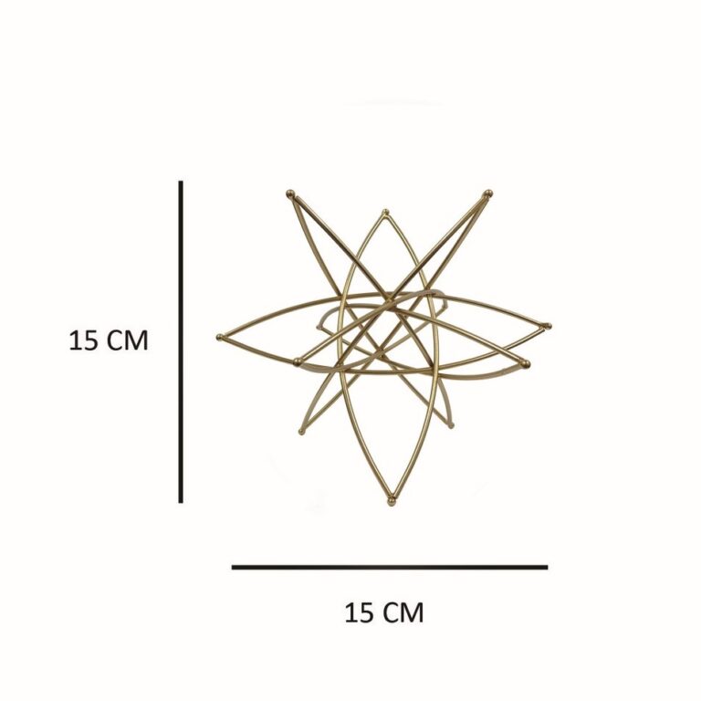 Golden Starburst Metal Table Decor
