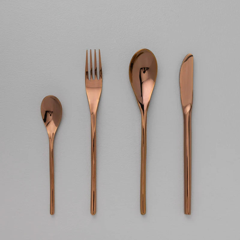 Symphony of Elegance Cutlery(Rose gold Finish)