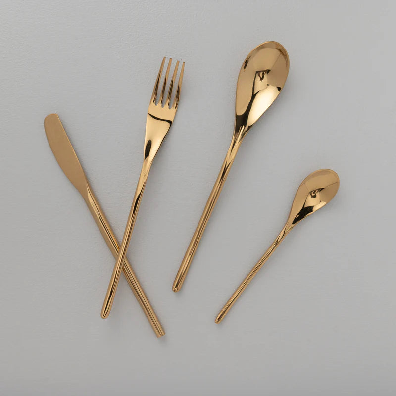 Symphony of Elegance Cutlery(Gold Finish)