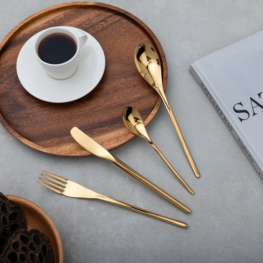 Symphony of Elegance Cutlery(Gold Finish)