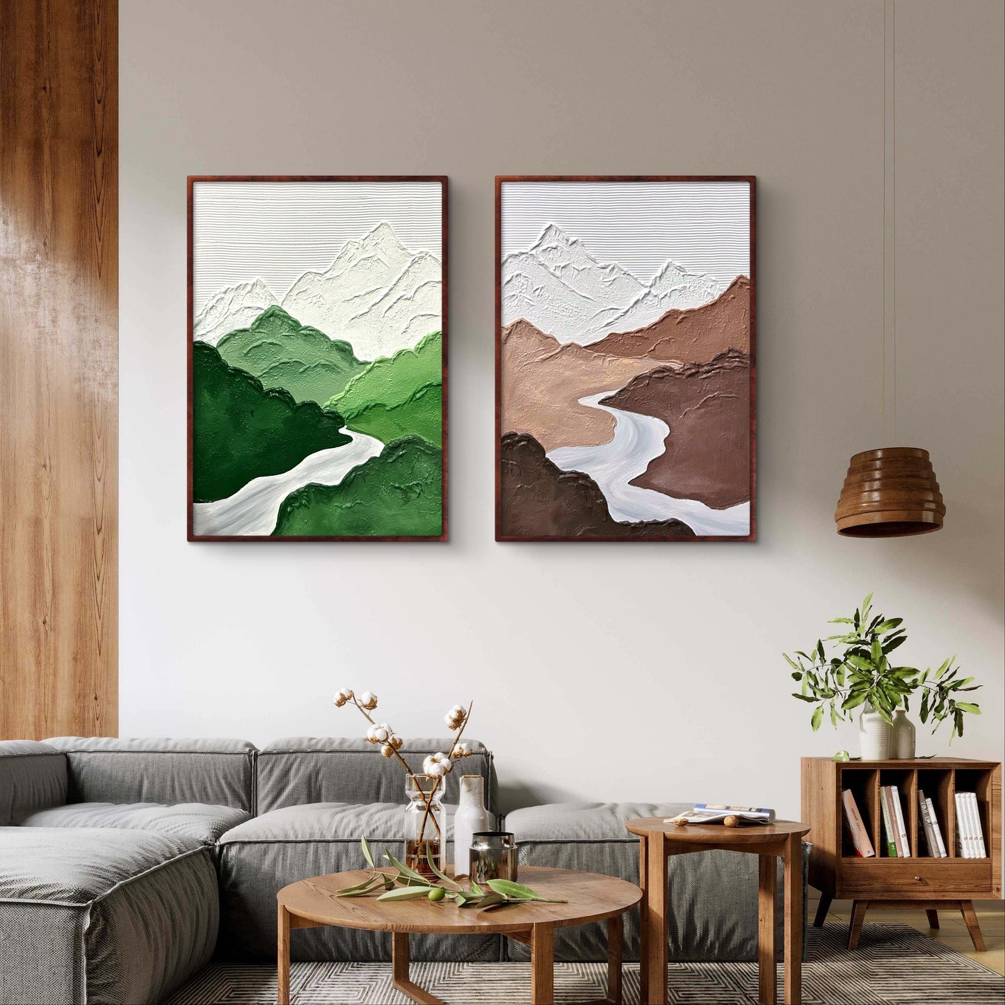 Mountains Valley Texture Art
