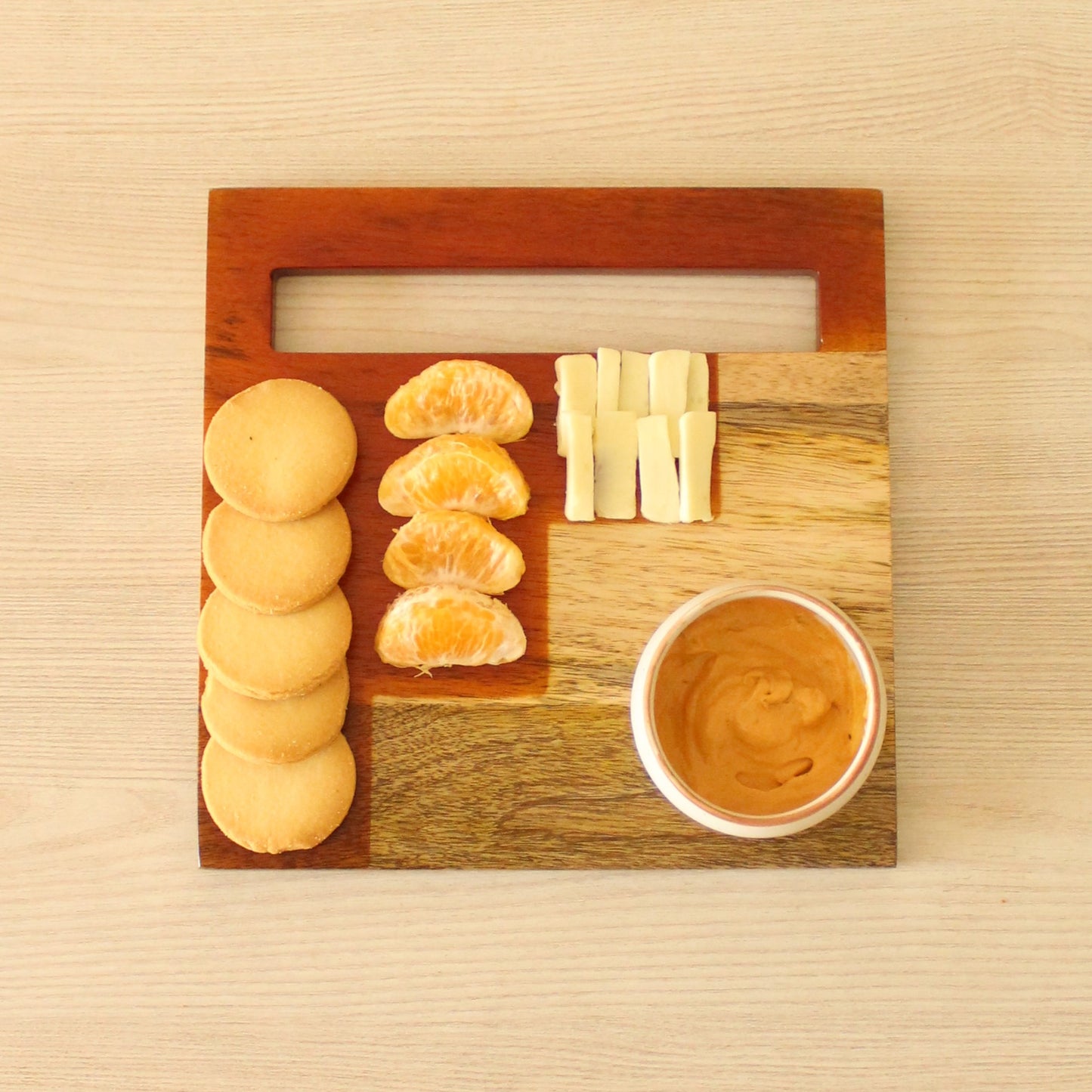 Staircase Mango Wood Cheese Platter