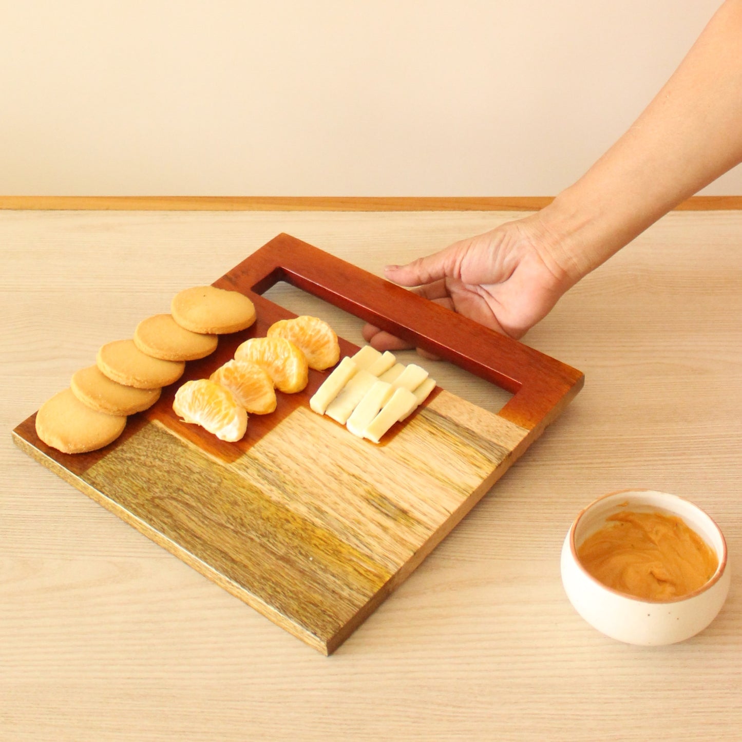 Staircase Mango Wood Cheese Platter