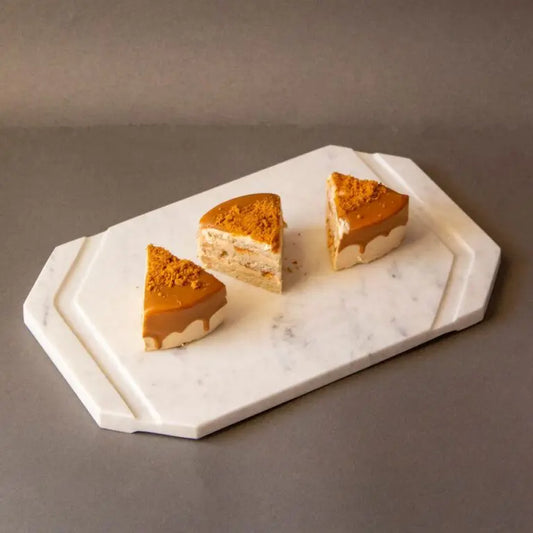 The Indian Marble White Furrow Cheese Platter