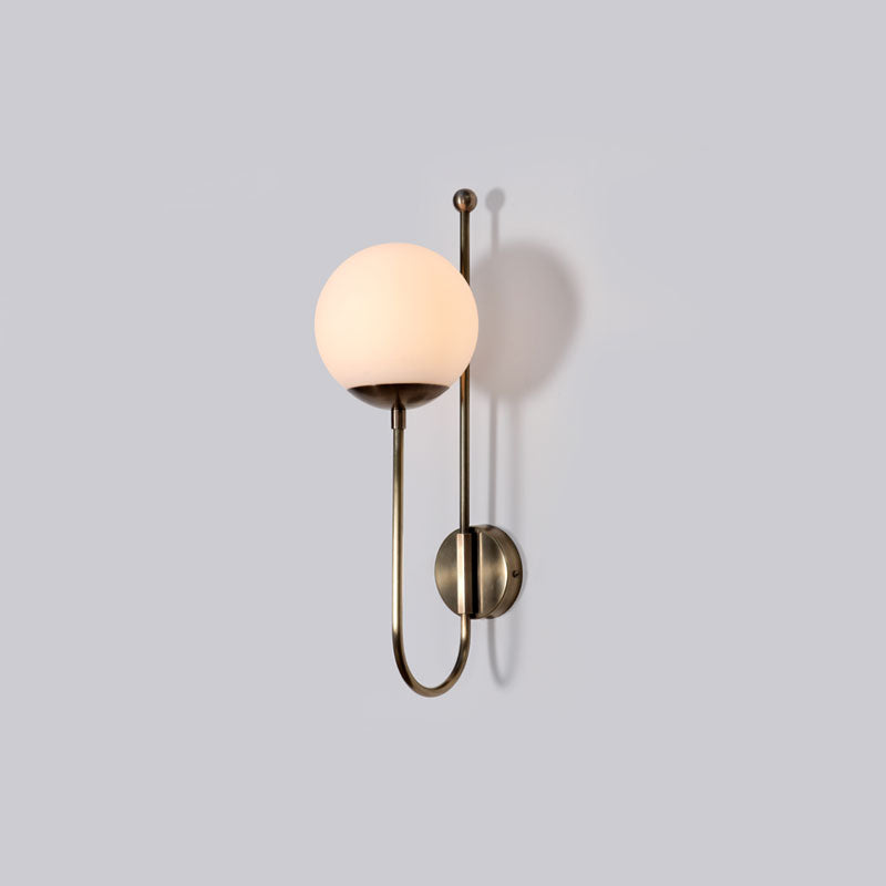 J Wall Sconce Glass Globe