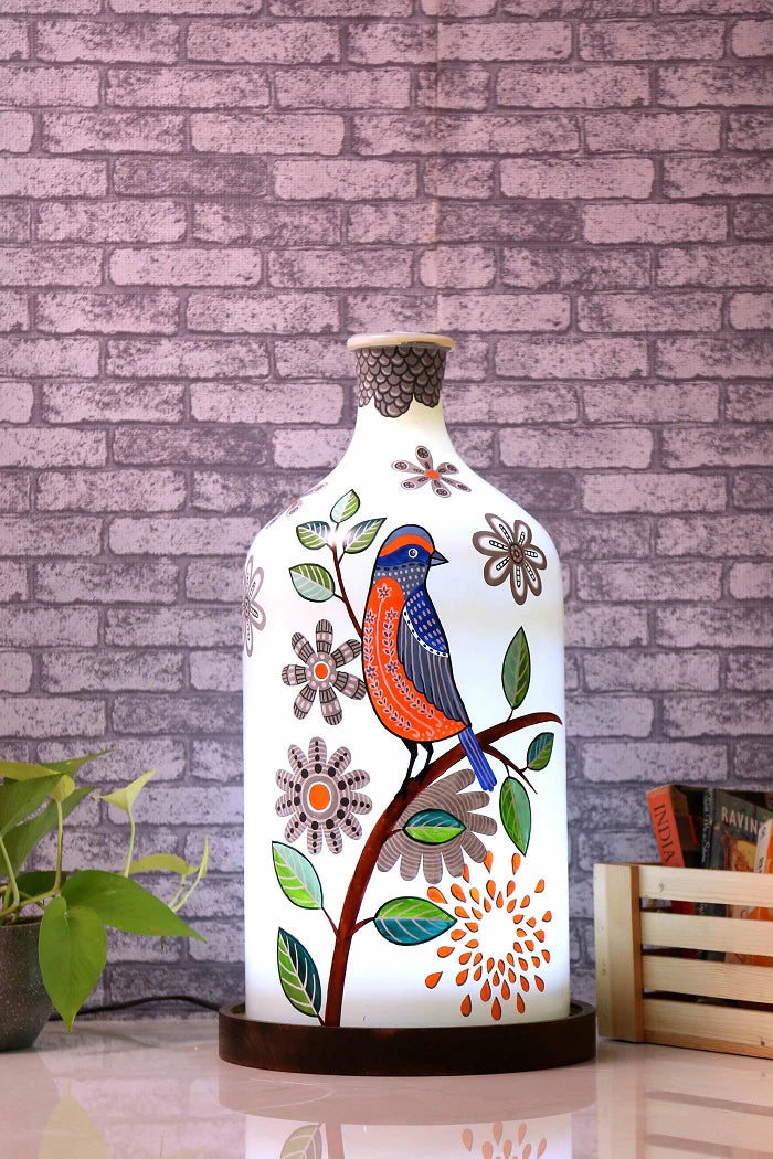 Feather Beauty Hand Painted Table Lamp