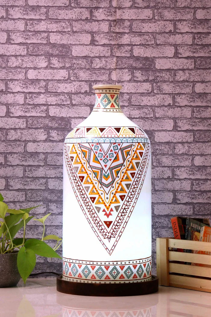 Finesse Glass Hand Painted Shade Table Lamp