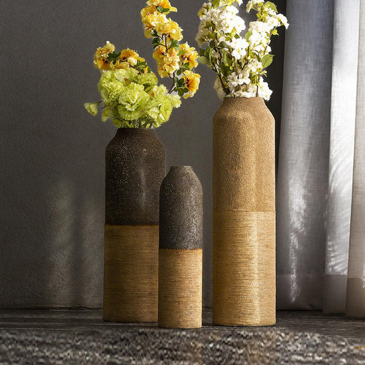 Tesha Jute Vase- Iron (Set Of 3)