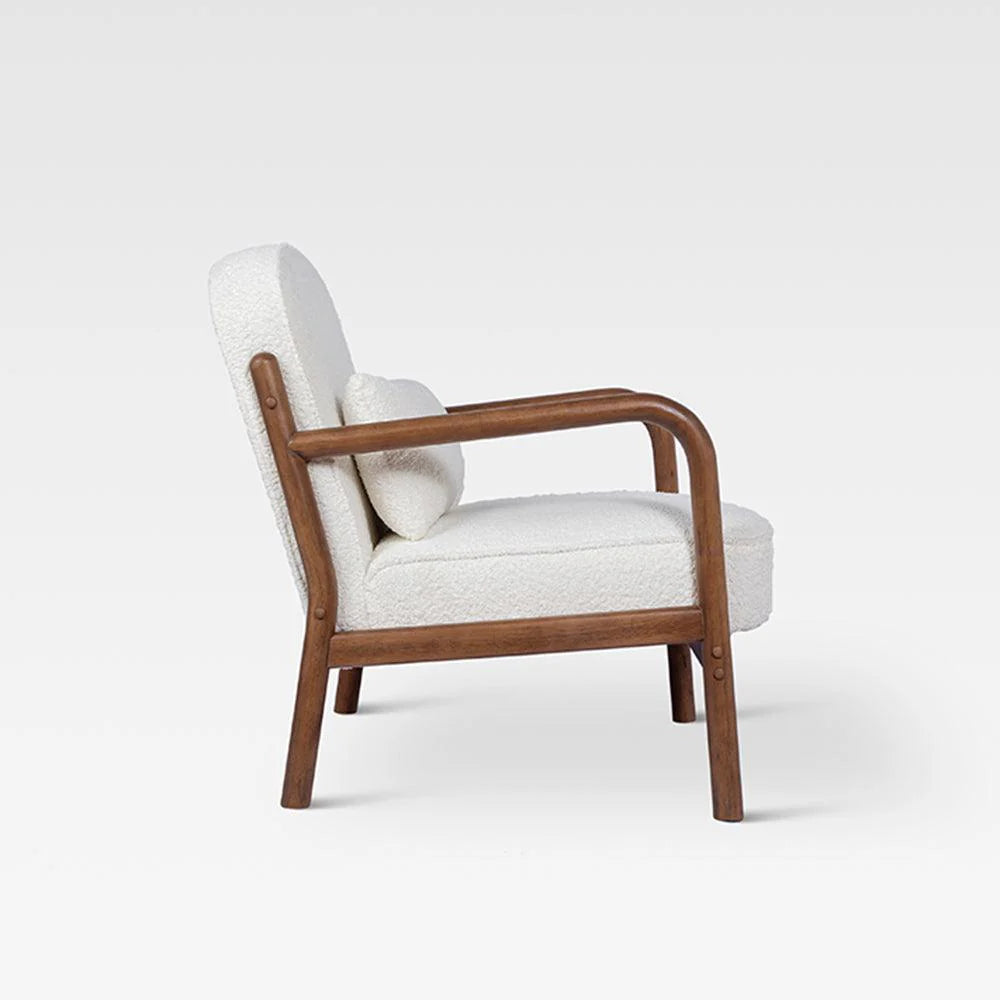 Dew Nostalgia Rubberwood Armchair- Cotton