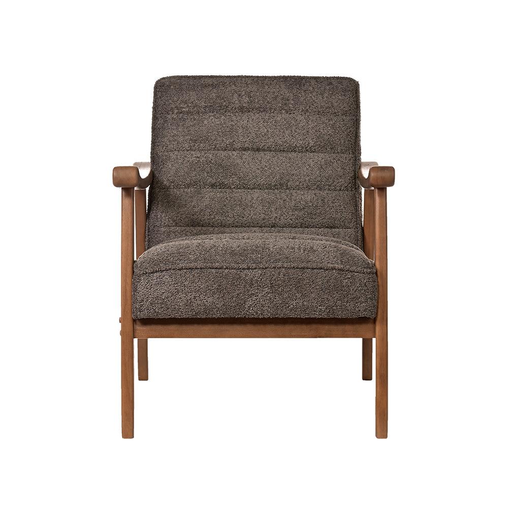 Tulsa Petal Rubberwood Armchair- Cotton