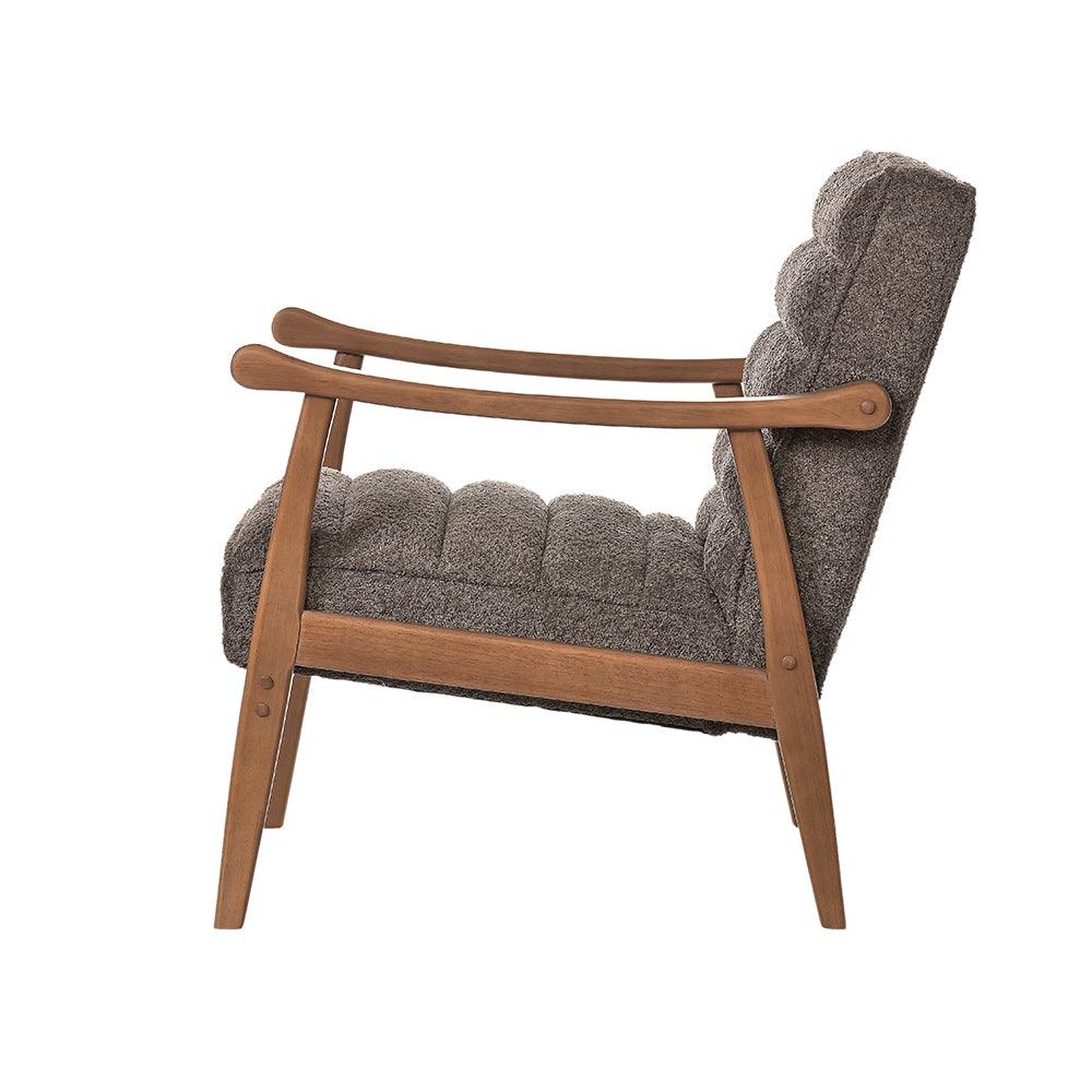 Tulsa Petal Rubberwood Armchair- Cotton