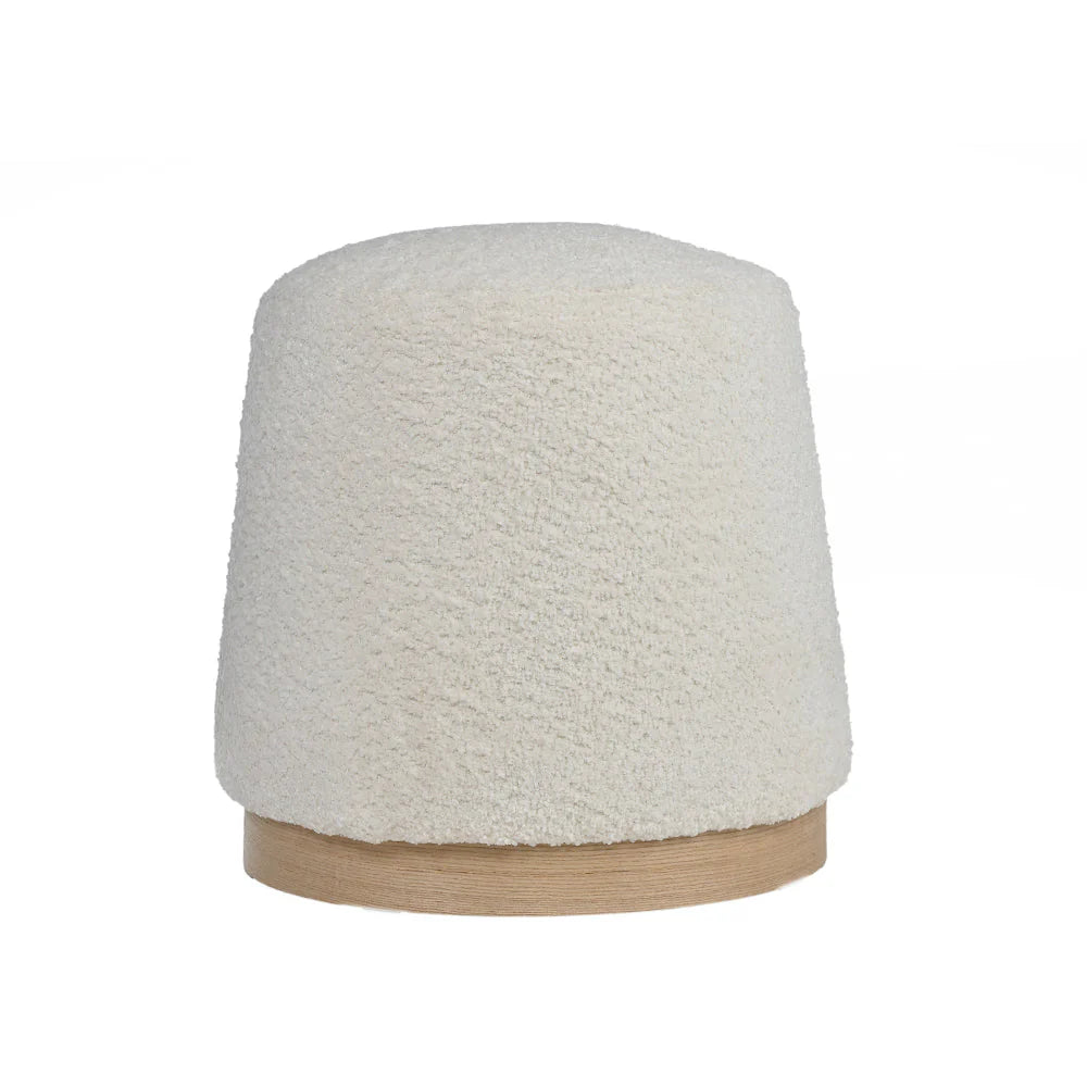 Bennie Joy Plywood Pouf- Cotton