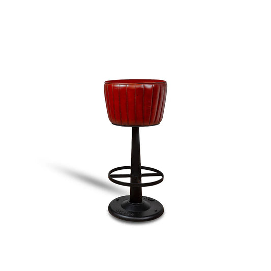 Aurelia Leather Bar Stool with Iron