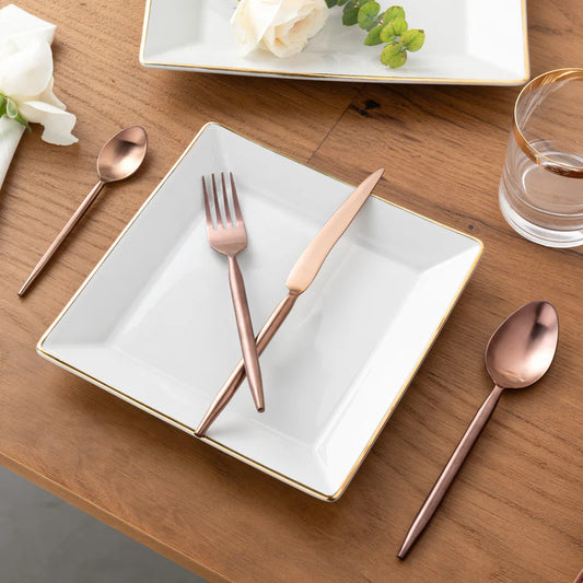Seven Star Handmade Cutlery ( Rose Gold Matte Finish)