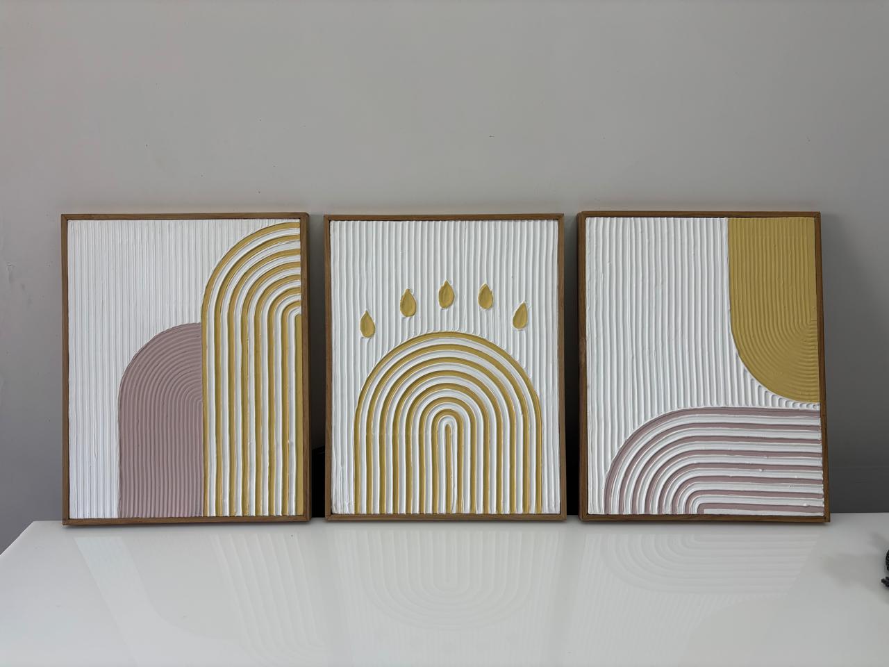 Rainbow Texture Art (Set of 3)