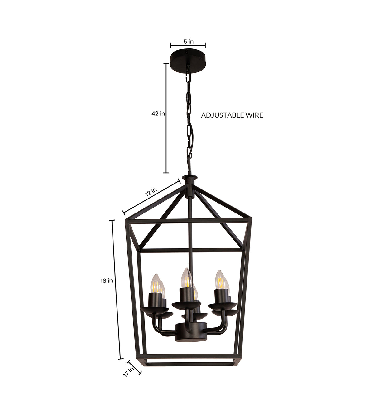 Velsa 6Lt Chandelier