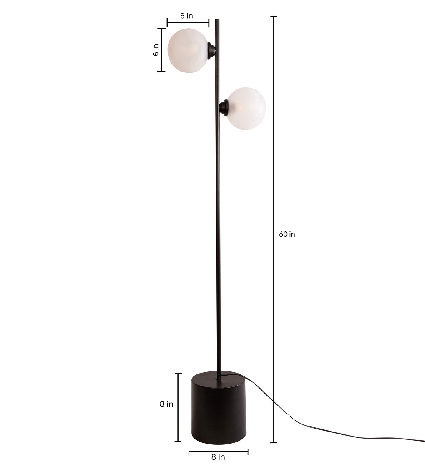 Eclipse 2 Glass Ball Floor Lamp