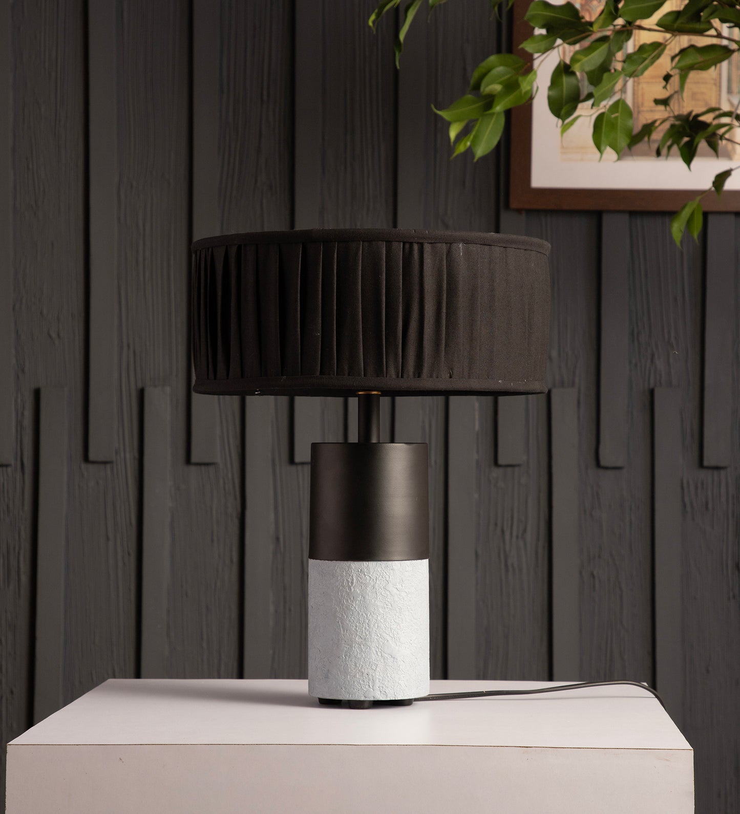 Concrete Drum Table Lamp