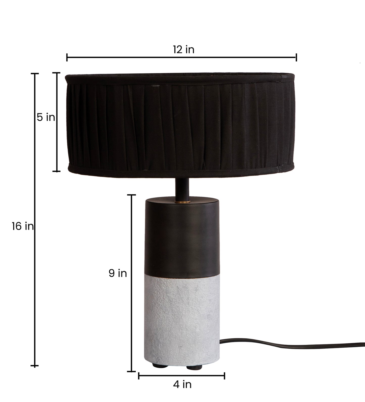 Concrete Drum Table Lamp