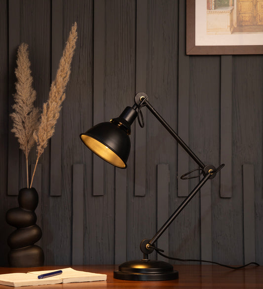 Sweden Black Swing Arm Desk Lamp