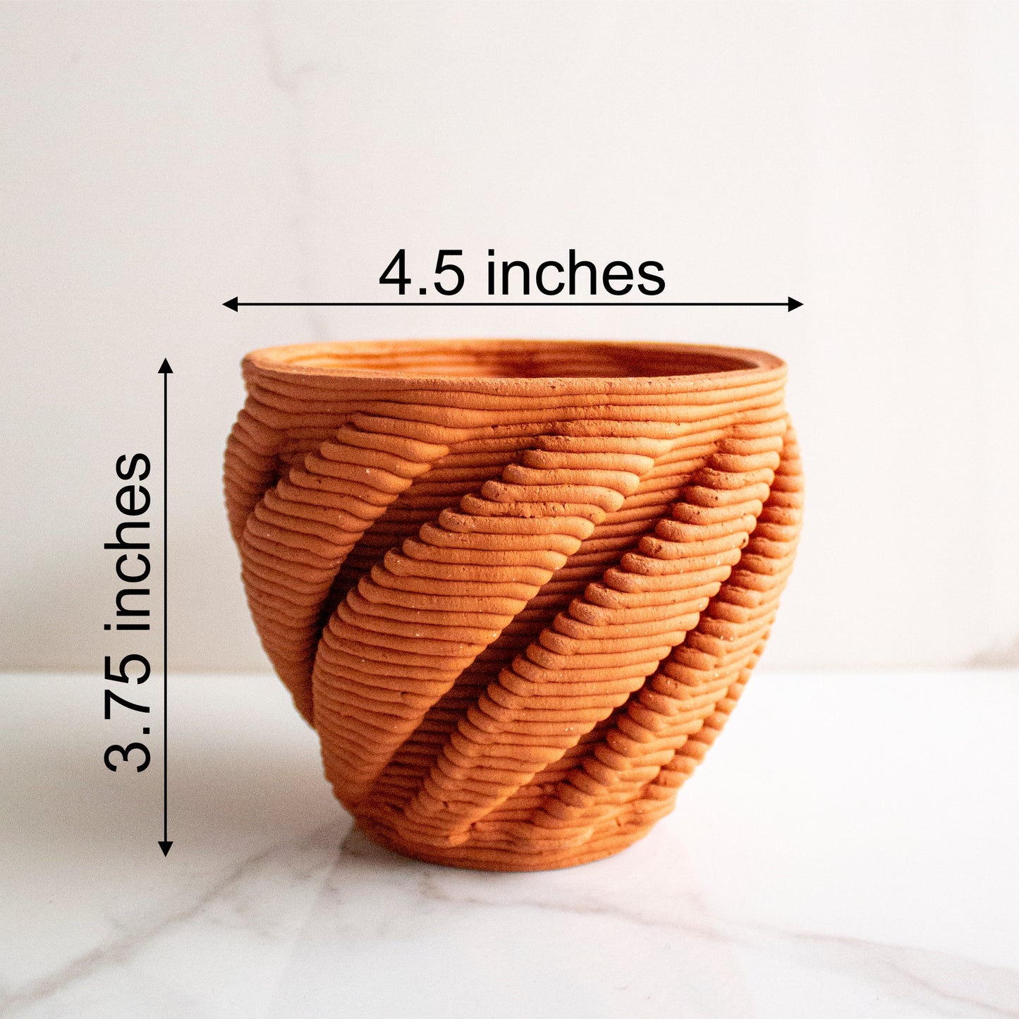 Terracotta Twisted Vase Vol 3