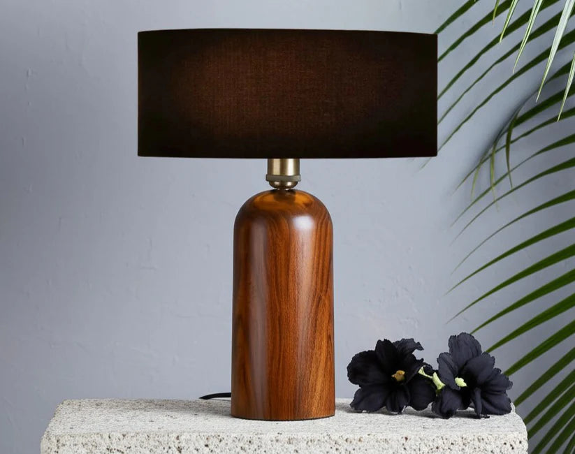 Sacred Glow Wooden Table Lamp