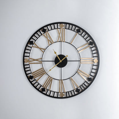 Gold & Black Classic Wall Clock