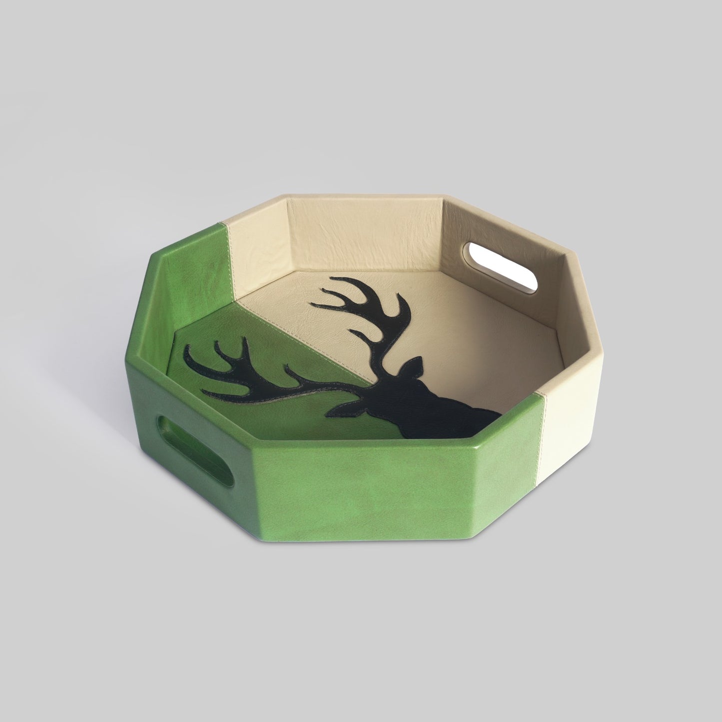 Green & Beige Hexa Tray