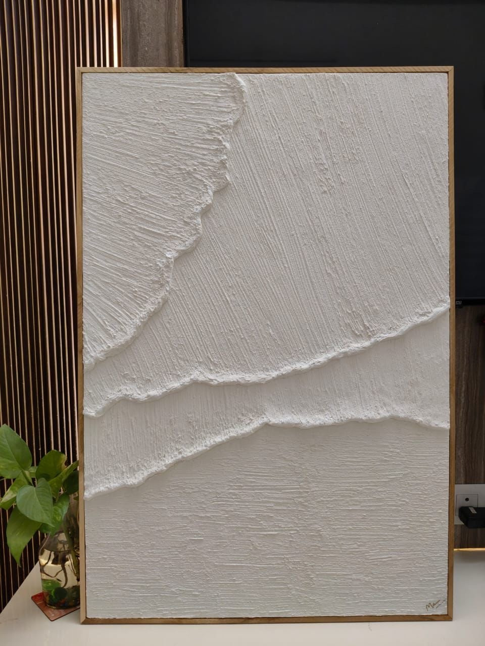 Plaster Art Minimalist Textured Painting