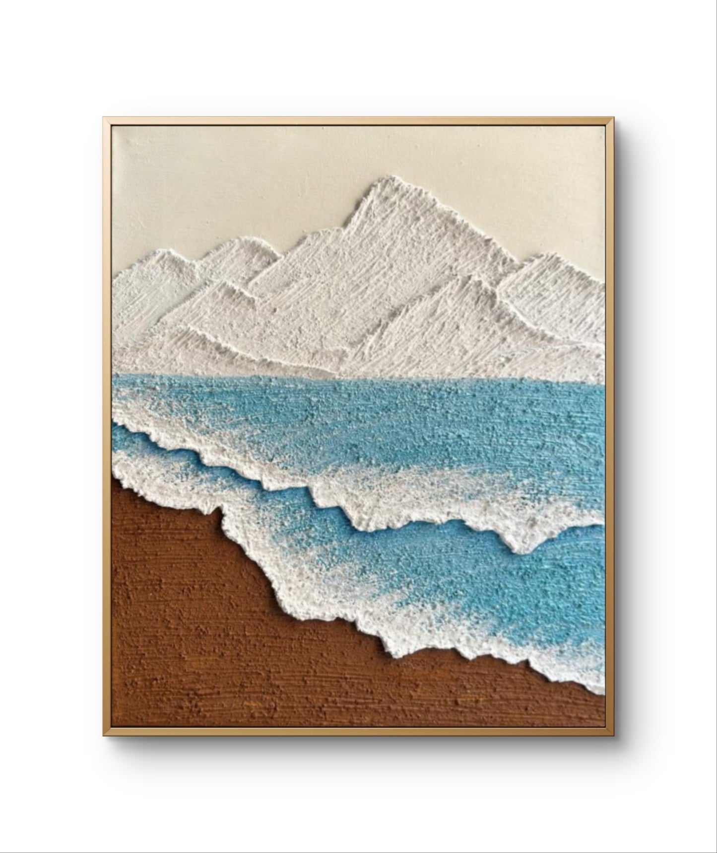 Mountain And Waves Texture Art