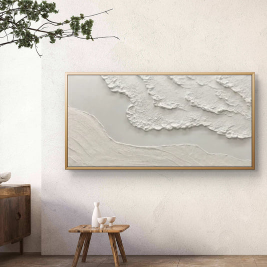White Waves Texture Art