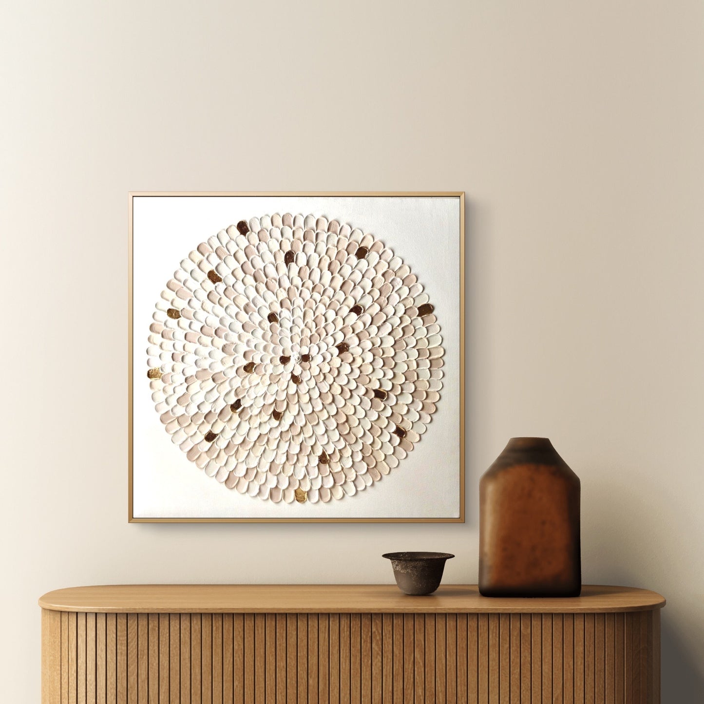 Gold Petals Textured Art