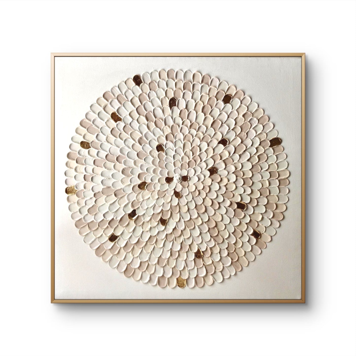 Gold Petals Textured Art