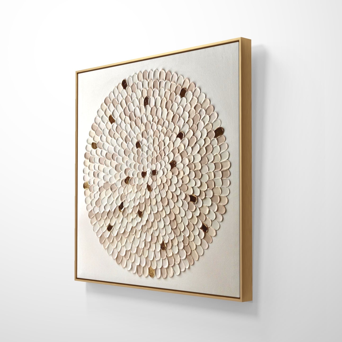 Gold Petals Textured Art