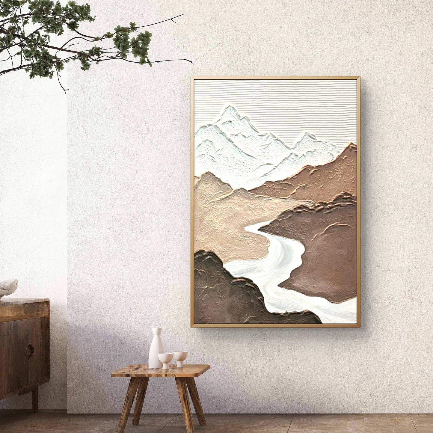Mountains Valley Texture Art