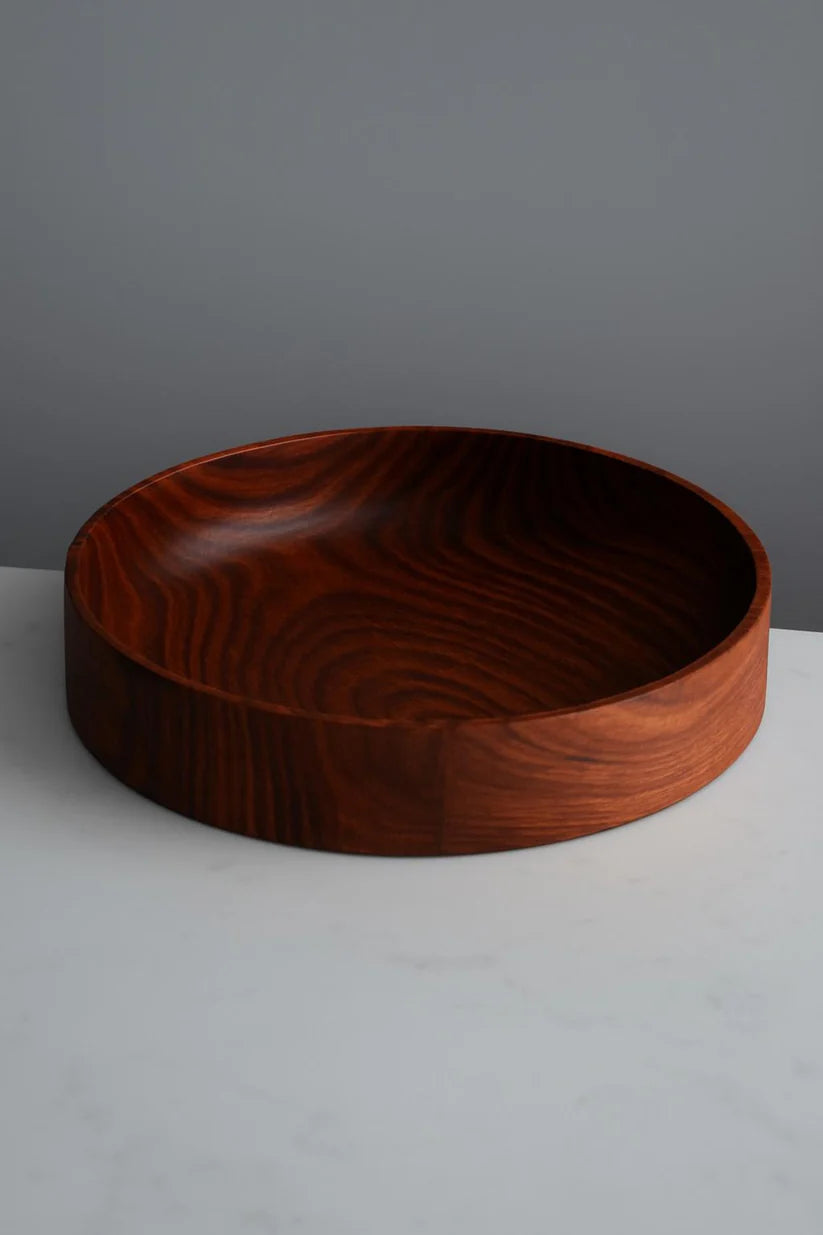 Rosewood Bowl – Decorative Wooden Centerpiece for Table or Entryway